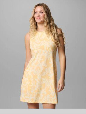 Columbia PFG Freezer III Omni-Wick Pockets Tank Dress XL Cocoa Butter Broadleaf